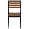 Flash Furniture Lark Outdoor Stackable Side Chair with Faux Teak Poly Slats, PK2 2-XU-DG-HW6036-GG - alternate 8